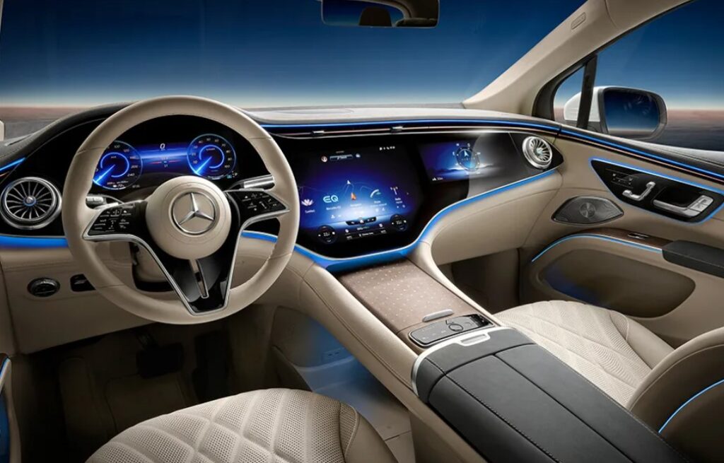 mercedes benz eqs suv ambient lighting view